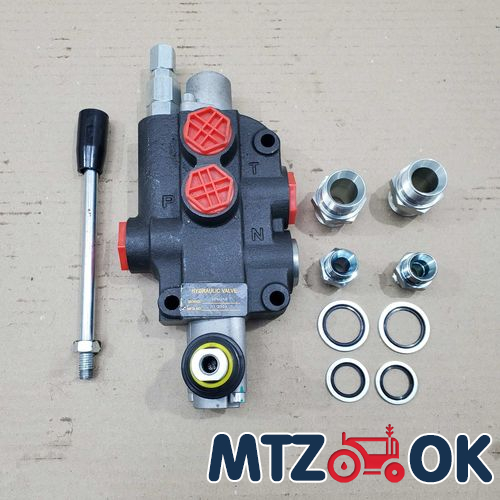 Гидрораспределитель 1Р80+Л12 (1 плавающая секция) со штуцерами (Болгария) 1Р80+Л12 Гидрораспределитель 1Р80+Л12 (1 плавающая секция) со штуцерами (Болгария) 1Р80+Л12