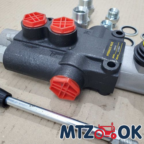 Гидрораспределитель 1Р80+Л12 (1 плавающая секция) со штуцерами (Болгария) 1Р80+Л12 Гидрораспределитель 1Р80+Л12 (1 плавающая секция) со штуцерами (Болгария) 1Р80+Л12