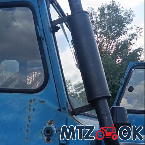 Глушитель МТЗ 80. 82 МК с глушителем (накладка нержавейка) (без турбины) толщина 1.5мм Глушитель МТЗ 80. 82 МК с глушителем (накладка нержавейка) (без турбины) толщина 1.5мм