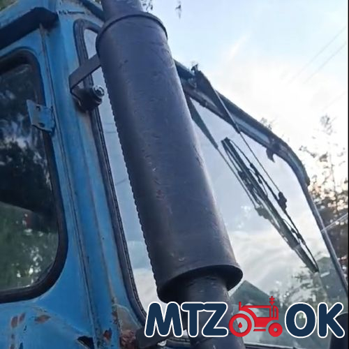 Глушитель МТЗ 80. 82 МК с глушителем (накладка нержавейка) (без турбины) толщина 1.5мм Глушитель МТЗ 80. 82 МК с глушителем (накладка нержавейка) (без турбины) толщина 1.5мм