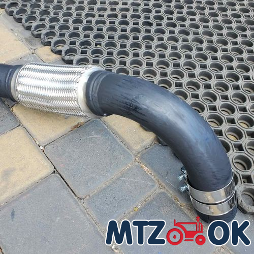 Глушитель МТЗ 80. 82 МК с глушителем (накладка нержавейка) (без турбины) толщина 1.5мм Глушитель МТЗ 80. 82 МК с глушителем (накладка нержавейка) (без турбины) толщина 1.5мм