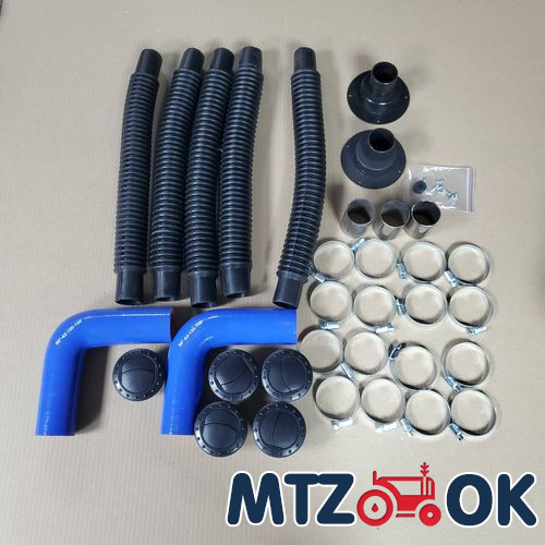 Комплект для установки печки под панель приборов МТЗ с дефлекторами d=45мм Комплект для установки печки под панель приборов МТЗ с дефлекторами d=45мм