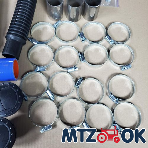 Комплект для установки печки под панель приборов МТЗ с дефлекторами d=45мм Комплект для установки печки под панель приборов МТЗ с дефлекторами d=45мм