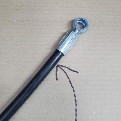 Топливопровод низкого давления (обратка) L=350мм под болт М14 (пр-во Польша) 70-1104180-350