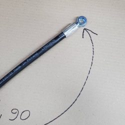 Топливопровод низкого давления (обратка) L=350мм под болт М14 (пр-во Польша) 70-1104180-350